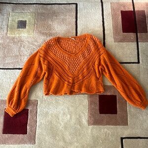 Free people orange sweater